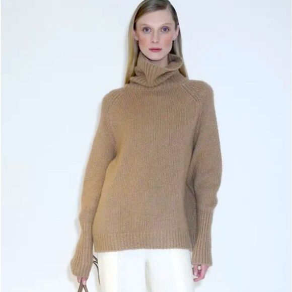 Ralph Lauren Collection Pre-Fall 2015 Camel Cashmere Blend Turtleneck Sweater - Picture 5 of 16